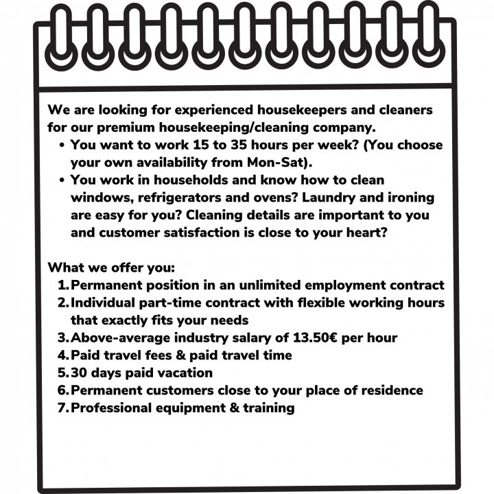 Requirements Housekeeper Job Frankfurt